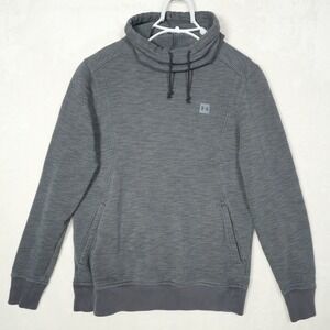 Under Armour ColdGear Funnel Neck Hoodie Mens Small Gray Fitted Pullover